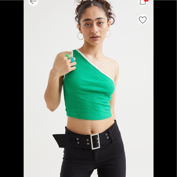 H&M Ribbed One-shoulder Top - Picture 3 of 7
